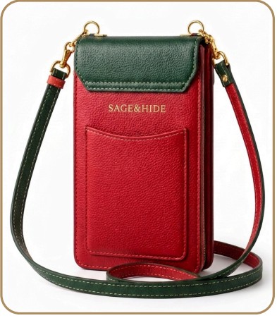 Leather Phone Sling Wallet – Versatile Leather Phone Sling Wallet with Card Slots